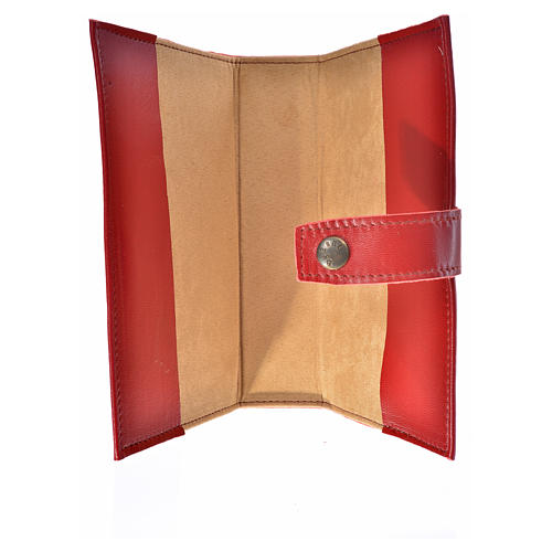 Morning and Evening Prayer cover red leather with Our Lady of Tenderness 3