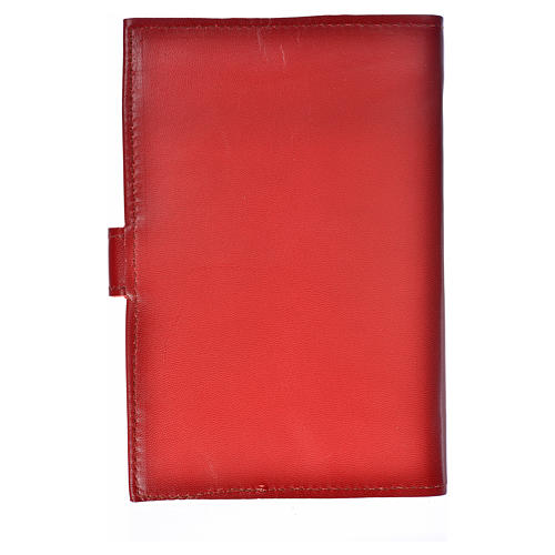 Morning and Evening Prayer cover red leather with Our Lady of Tenderness 2