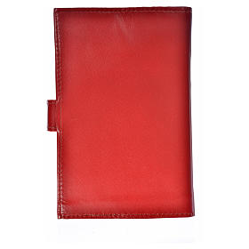 Burgundy leather cover for Morning and Evening prayer with image of Mary Queen of the Third Millennium