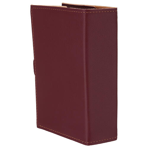 Burgundy leather cover for Morning and Evening prayer with image of Mary Queen of the Third Millennium 3