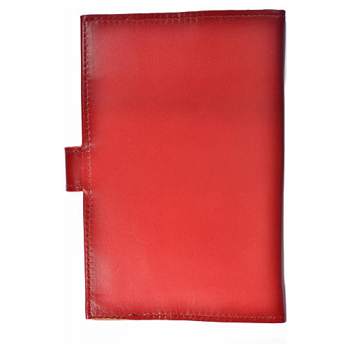 Morning and Evening prayer cover in burgundy leather with Holy Family image 2