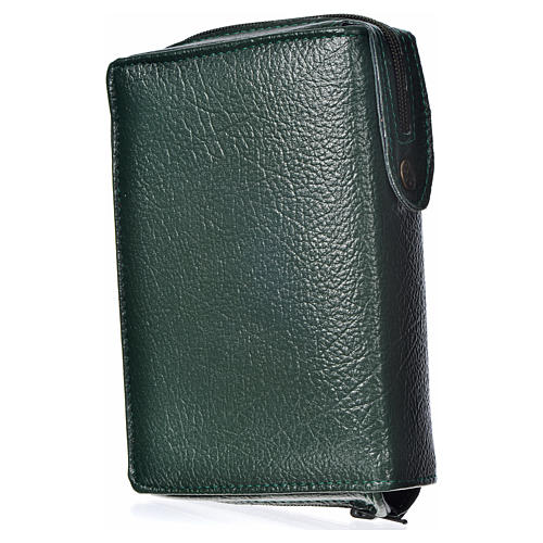 Daily prayer cover, green bonded leather with image of the Divine Mercy 2