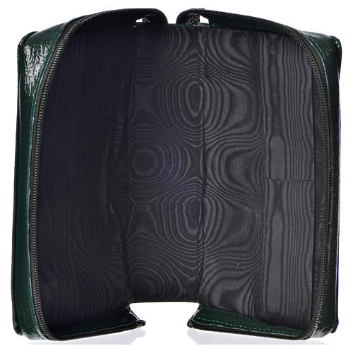 Daily prayer cover, green bonded leather with image of the Divine Mercy 3