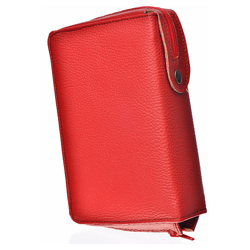 Daily prayer cover, red bonded leather with image of Pantocrator 2