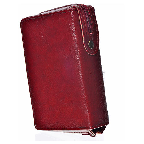 Daily prayer cover, burgundy bonded leather with image of the Christ Pantocrator with open book 2