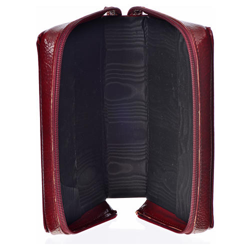 Daily prayer cover, burgundy bonded leather with image of the Christ Pantocrator with open book 3