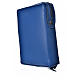 Daily prayer cover, blue bonded leather with image of the Christ Pantocrator with open book s2