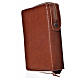 Daily prayer cover in brown bonded leather with image of Our Lady and Baby Jesus s2