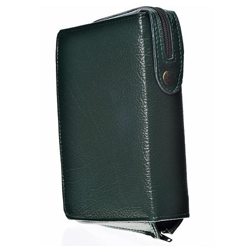Daily prayer cover in green bonded leather, Our Lady and baby Jesus image 2