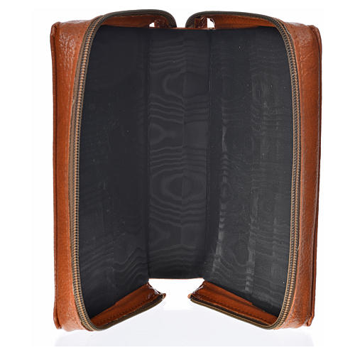 Daily prayer cover brown bonded leather with Divine Mercy 3