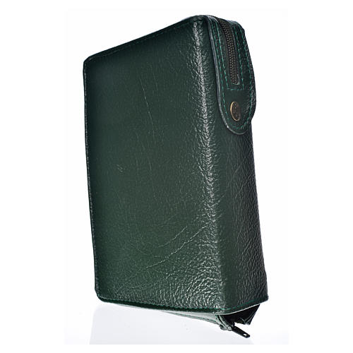 Daily prayer cover green bonded leather with the Holy Family of Kiko 2