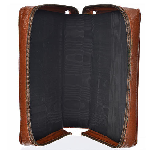 Daily prayer cover in brown bonded leather, Our Lady of Kiko image 3