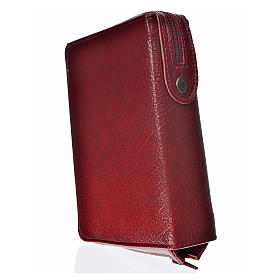 Cover Daily prayer burgundy bonded leather with Holy Family