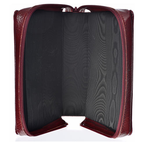Cover Daily prayer burgundy bonded leather with Holy Family 3
