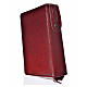 Cover Daily prayer burgundy bonded leather with Holy Family s2