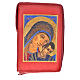 Daily prayer cover red leather Our Lady of Kiko s1