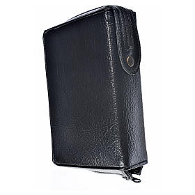 Daily prayer cover in black leather imitation with image of Our Lady of Vladimir