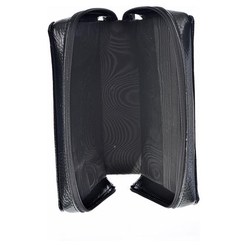 Daily prayer cover in black leather imitation with image of Our Lady with Baby Jesus 3