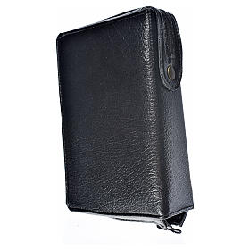 Daily prayer cover in black leather imitation with image of Our Lady of Kiko