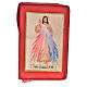 Daily Prayer cover in burgundy leather with image of the Divine Mercy s1