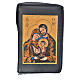 Daily Prayer cover in black leather with Holy Family image s1
