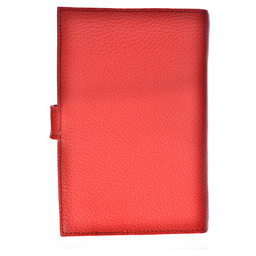 Daily Prayer cover in red bonded leather, Virgin Mary 2