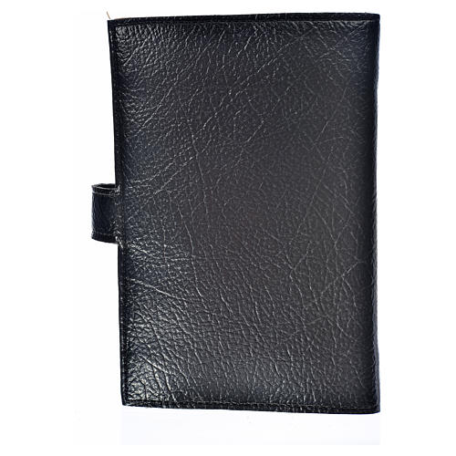 Daily Prayer cover in black bonded leather, Madonna of the Third Millenium 2