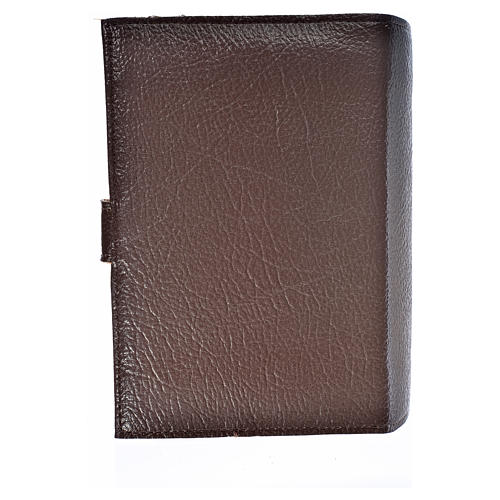 Daily Prayer cover in dark brown bonded leather, Virgin Mary 2
