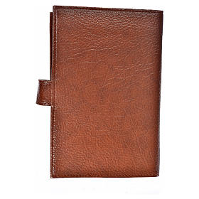 Daily Prayer cover in light brown bonded leather, Jesus Christ