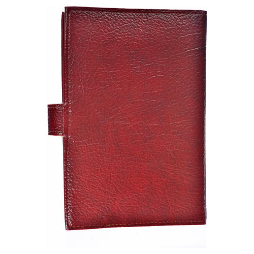 Daily Prayer cover in bordeaux bonded leather with snap fastener 2