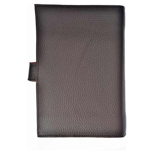 Daily Prayer cover in dark brown leather 2