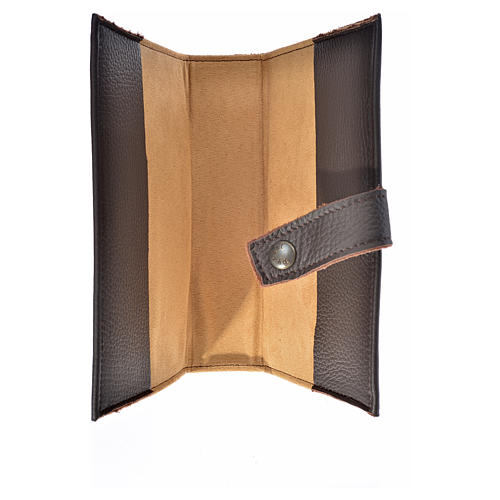 Daily Prayer cover in dark brown leather 3