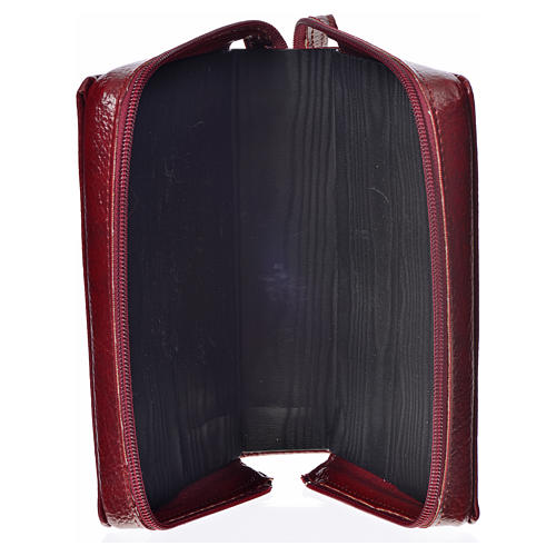Catholic Bible Anglicized cover, burgundy bonded leather with image of the Christ Pantocrator 3