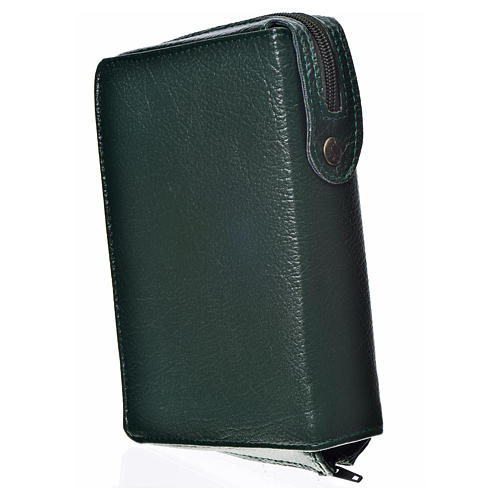Catholic Bible Anglicized cover in green bonded leather with image of the Christ Pantocrator with open book 2