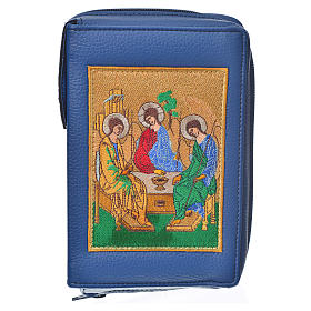 Catholic Bible Anglicised cover blue bonded leather with Holy Trinity