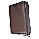 Cover in bonded leather for Catholic Bible Anglicized edition with zip, Divine Mercy, dark brown s2
