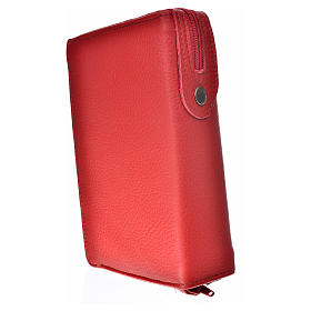 Catholic Bible cover in red leather