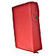 Catholic Bible cover in red leather s2