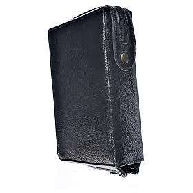 Cover in bonded leather for Catholic Bible Anglicized edition with zip, Divine Mercy, black