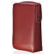 Leather cover for Catholic Bible Anglicized edition with zip, Mother of Tenderness, bordeaux s2