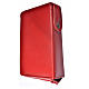 Catholic Bible cover red leather Christ s2