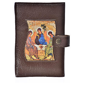 Cover for Catholic Bible Anglicized edition in dark brown bonded leather, Holy Trinity