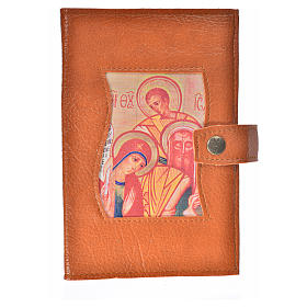 Cover for Catholic Bible Anglicized edition in brown bonded leather, Holy Family