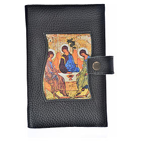 Catholic Bible cover black leather Holy Trinity