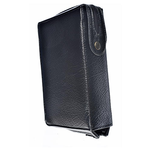 New Jerusalem bible READER EDITION cover in English made of black leather with zip and image of the Divine Mercy 2