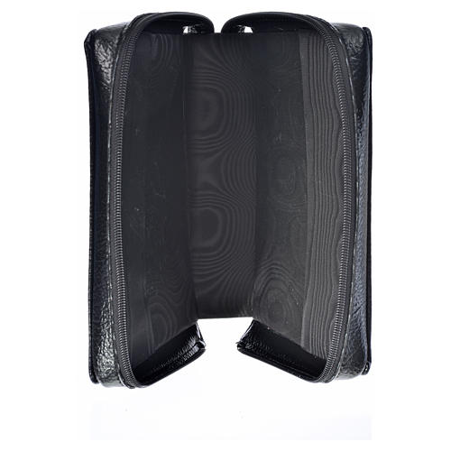 New Jerusalem bible READER EDITION cover in English made of black leather with zip and image of the Divine Mercy 3