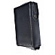 New Jerusalem bible READER EDITION cover in English made of black leather with zip and image of the Divine Mercy s2