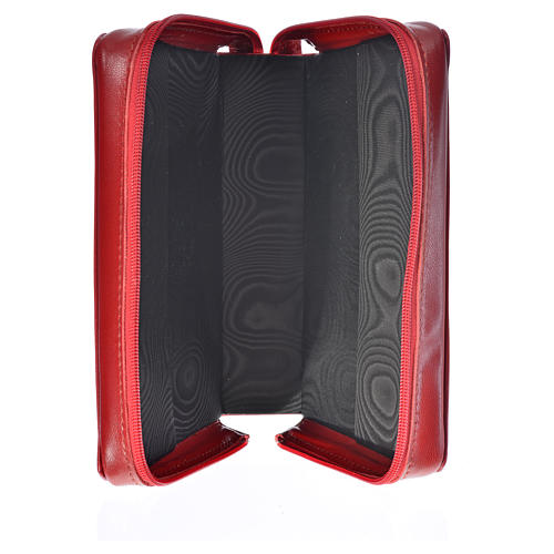 Bible cover reader edition red leather Christ 3
