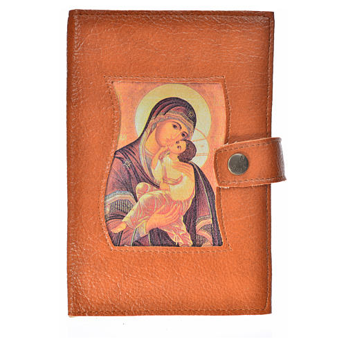 Leather imitation New Jerusalem bible READER EDITION cover in English with image of Our Lady of Vladimir 1