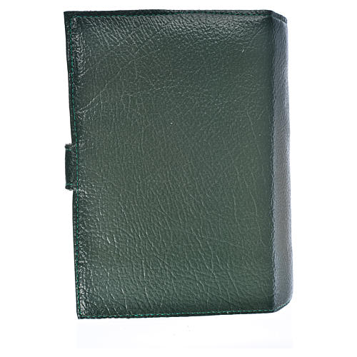 New Jerusalem bible READER EDITION cover in English in green leather imitation with image of Jesus Christ 2